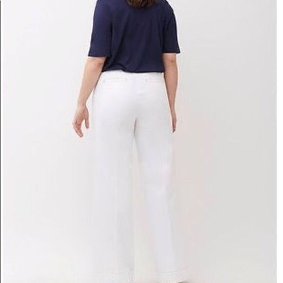 Lane Bryant Flare‎ Sailor Cotton Twill Stretch Pants White 28 - Picture 2 of 16